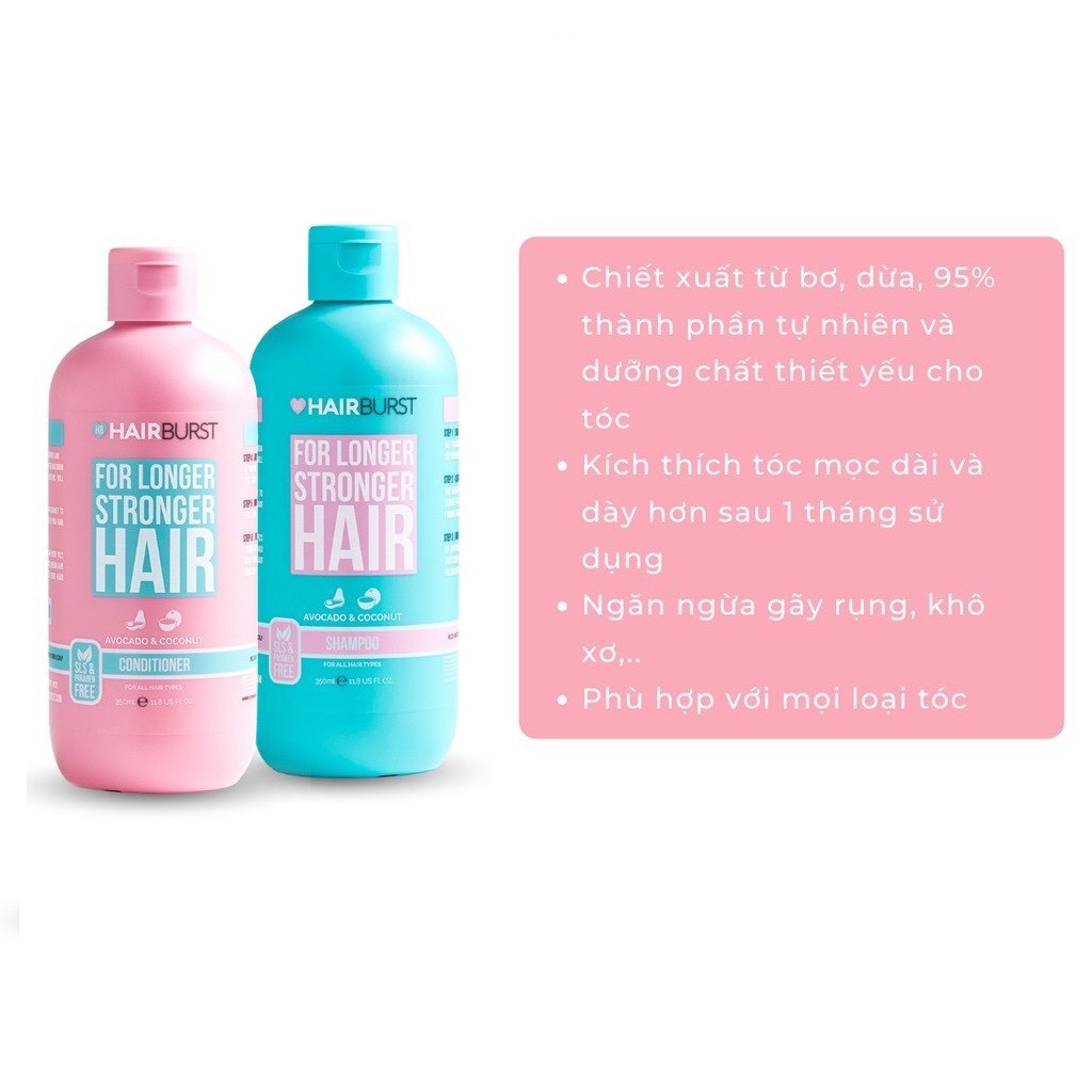 SET GỘI XẢ HAIRBURST STRONGER LONGER HAIR