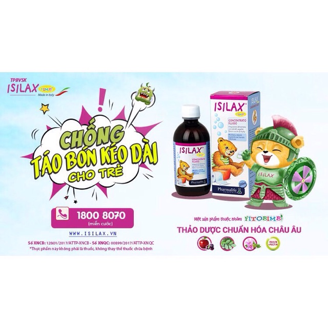 Isilax Bimbi- thảo dược châu âu chống táo bón