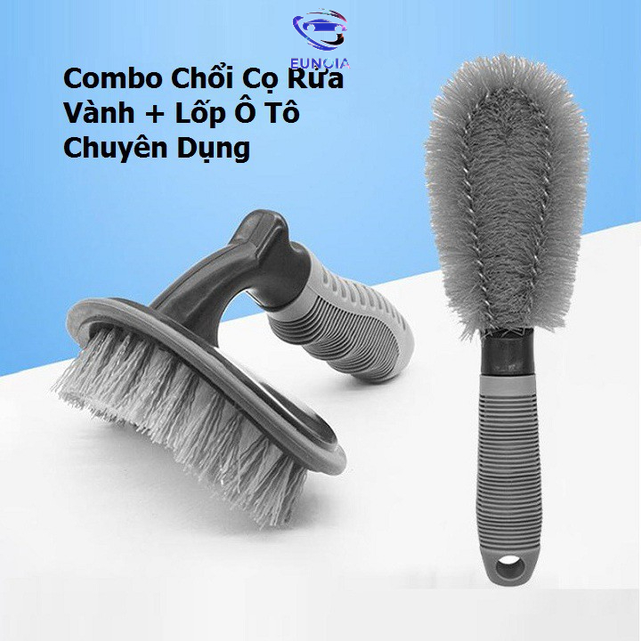 COMBO CHỔI CỌ RỬA VÀNH LAZALANG + BÀN CHẢI VỆ SINH BÁNH XE CHUYÊN NGHIỆP