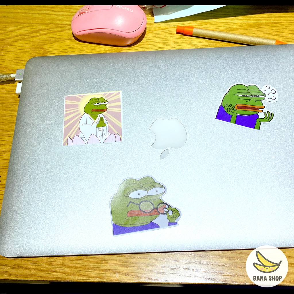 Set 25 sticker ếch xanh Pepe sad frog siêu bựa dành cho vozer NoBrand