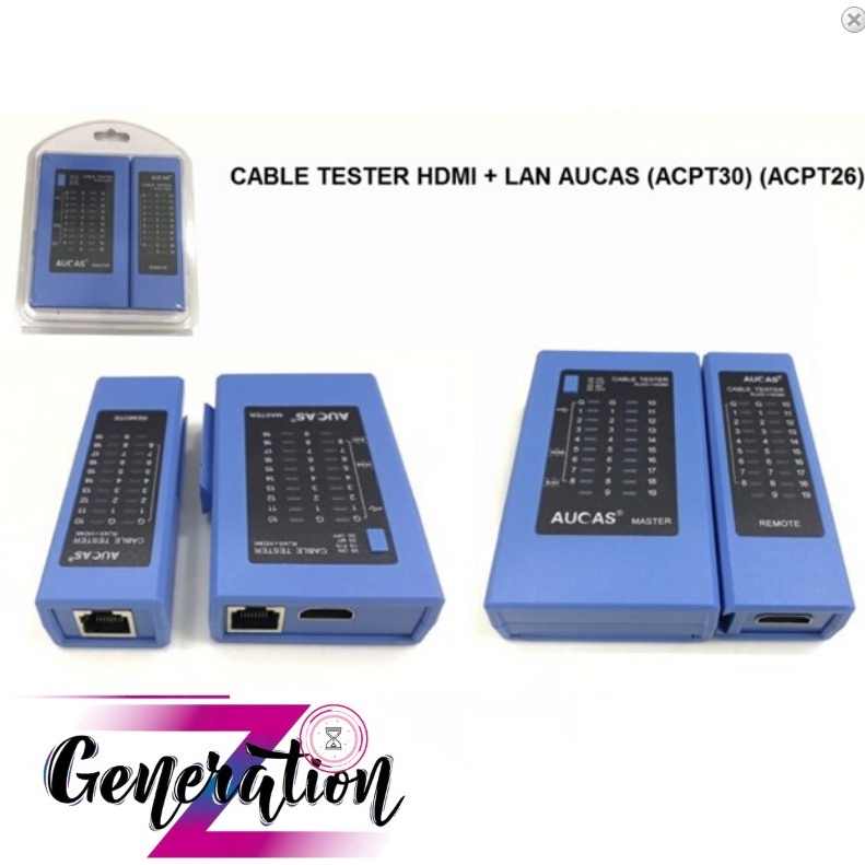 Hộp test cáp mạng và HDMI. Bộ tester HDMI +Lan Aucas (ACPT 30)