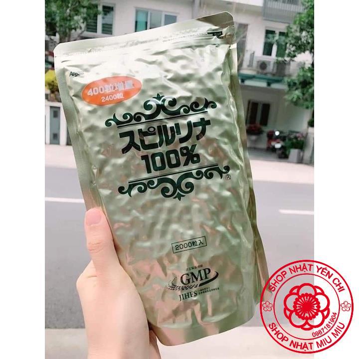 Tảo xoắn Spirulina Nhật dạng túi 2200/2400 viên Nhật bản