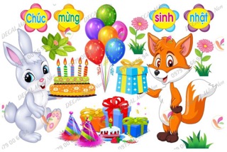 Decal mầm non- chúc mừng sinh nhật
