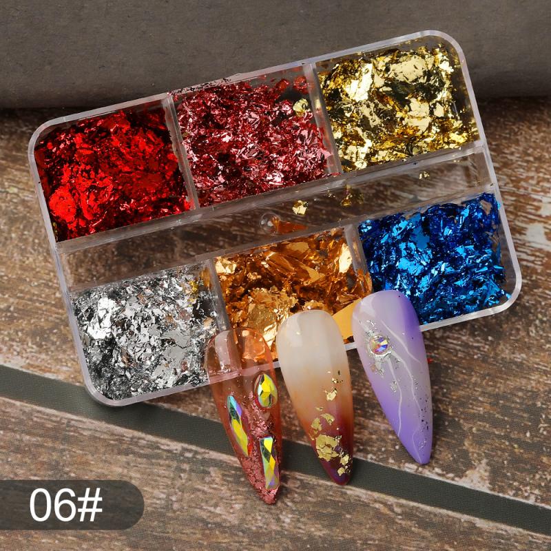 Hộp miếng dán trang trí móng tay UR SUGAR nghệ thuật màu sắc độc đáo