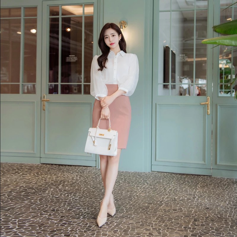 [Mã FASHIONG30 hoàn 15% tối đa 30K xu đơn 150K] Áo Sơ Mi Nữ Công Sở Xuu Design, Áo Sơ Mi Tay Lỡ Phối Voan TK20.01 Lộ Cúc