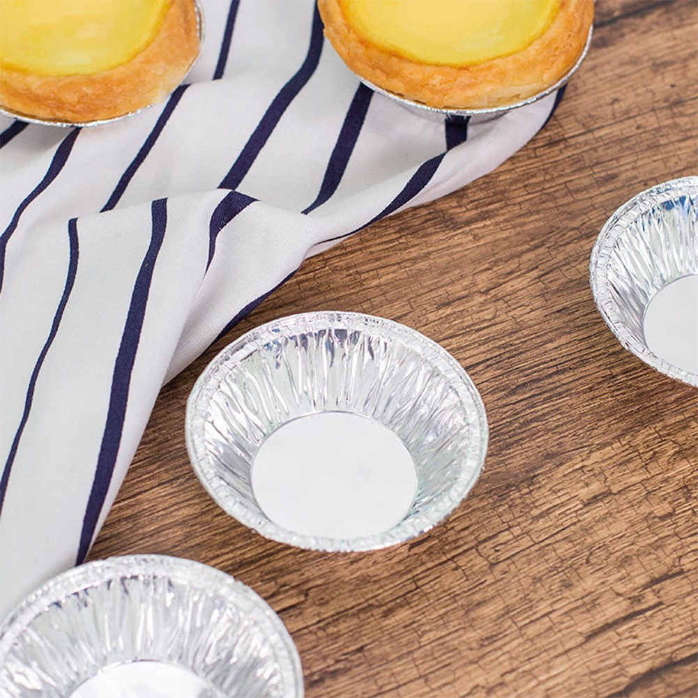Set 250 đế làm bánh tart trứng hình tròn sử dụng một lần