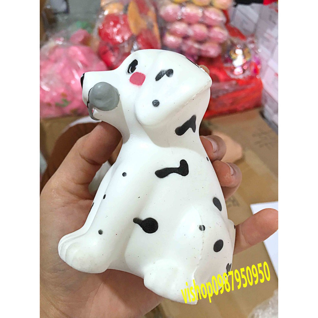 SQUISHY CHÓ ĐỐM GẶM XƯƠNG