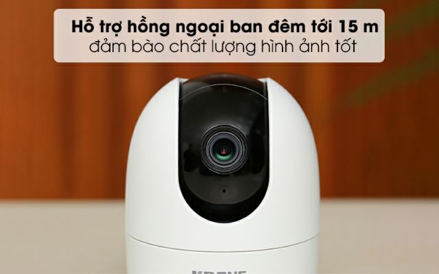 Camera wifi quan sát từ xa, quan sát ban đêm, xoay 360 KBone H21PW