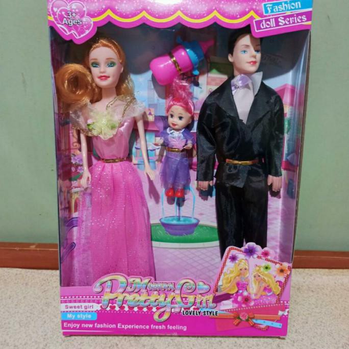 Cặp Búp Bê Barbie Gia Đình 2003 Dễ Thương Cho Bé Gái