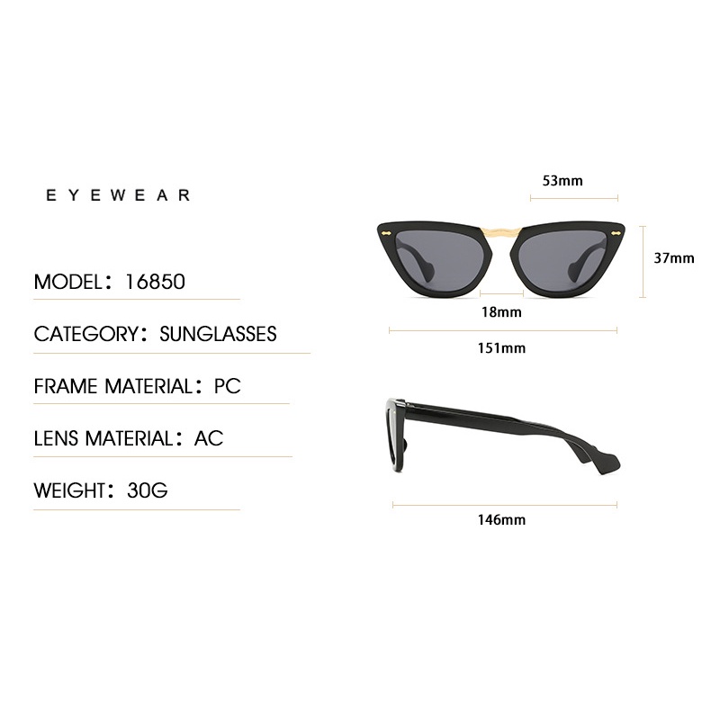 Kính mát mắt mèo thời trang retro 2021