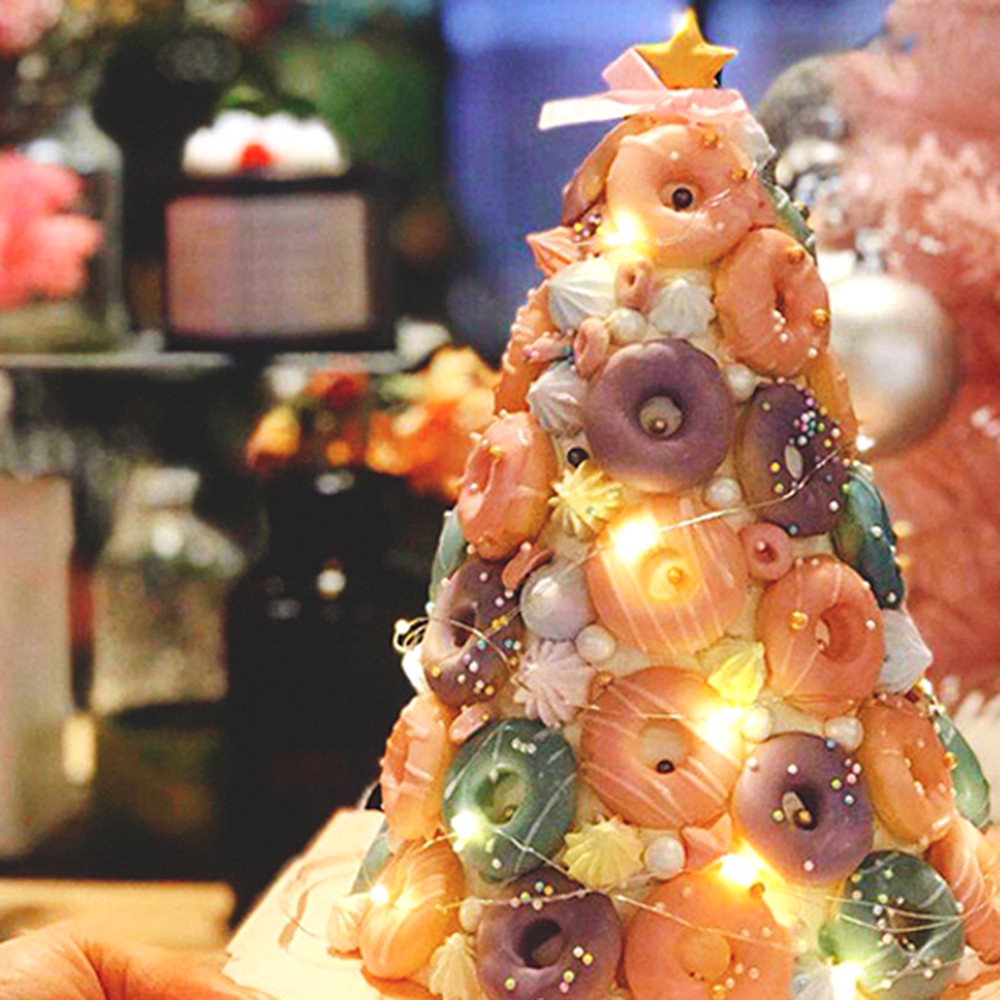 Khuôn silicon 18 ngăn tự làm bánh vòng/sô cô la/bánh quy