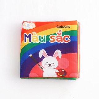 Sách vải song ngữ chủ đề màu sắc | sách vải phát ra âm thanh