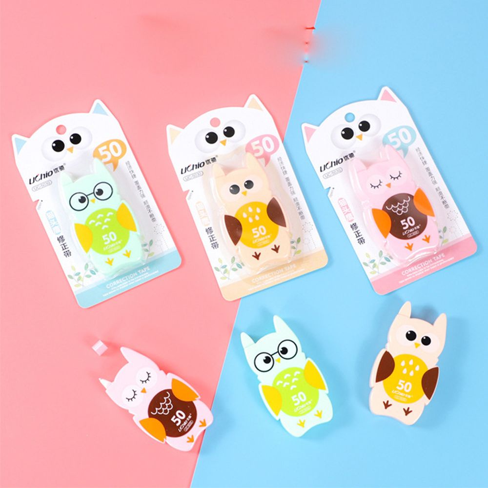 Bút xóa kéo dài 10m hình chim cú dễ thương