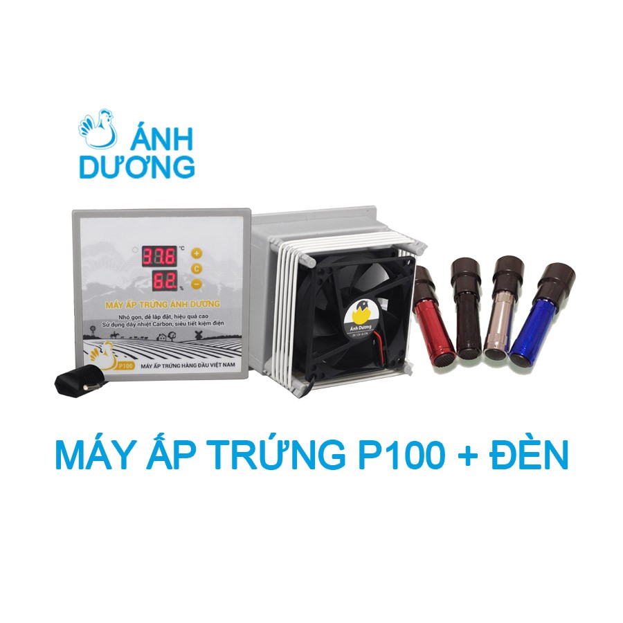 Máy Ấp Trứng Gà Mini Ánh Dương P100, Tặng Đèn Soi Trứng Phiên Bản Đảo Tay, Ấp Trứng Gà, Trứng Vịt, Trứng Ngan