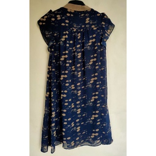 Đầm Chiffon Phối Nơ Cổ Freesize, new 95%