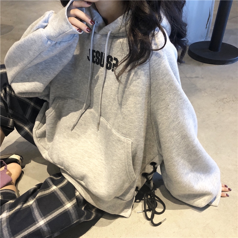 Áo hoodie form rộng thời trang năng động cho nữ