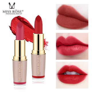 Son lì lâu trôi siêu mịn môi MISS ROSE son thỏi trang điểm   LT-SM04