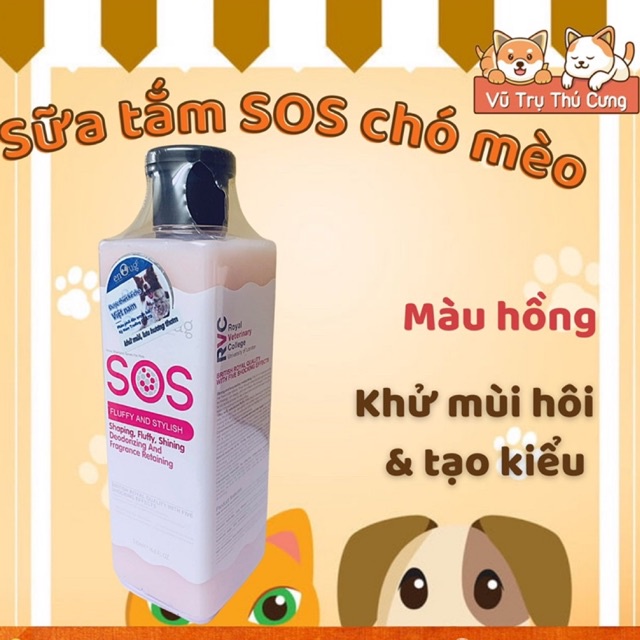 [Mã 44FMCGSALE1 giảm 10% đơn 250K] Sữa tắm SOS cho chó mèo 530ml