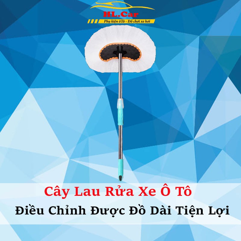 Chổi Lau Xe Ô Tô, Chổi Rửa Xe Ô Tô Sợi Lông Mềm Điều Chỉnh Được Độ Dài Tiện Lợi VER 2