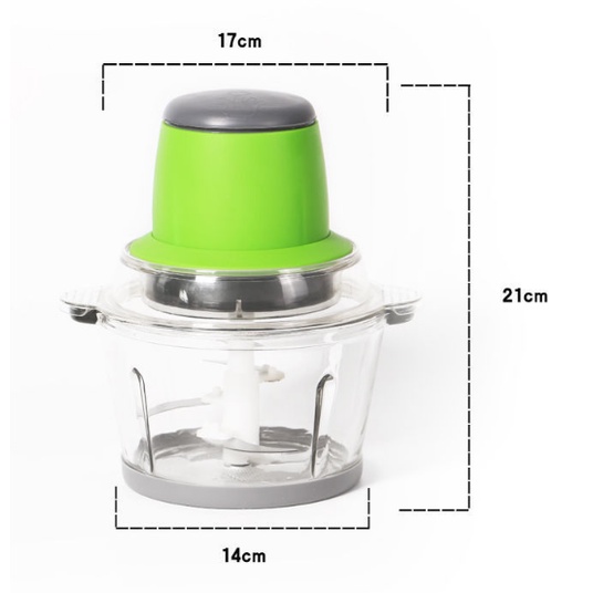 Máy Xay Thịt Cối Nhựa - Máy xay chính hãng, cấu tạo 3 lưỡi, công suất lớn, 2L