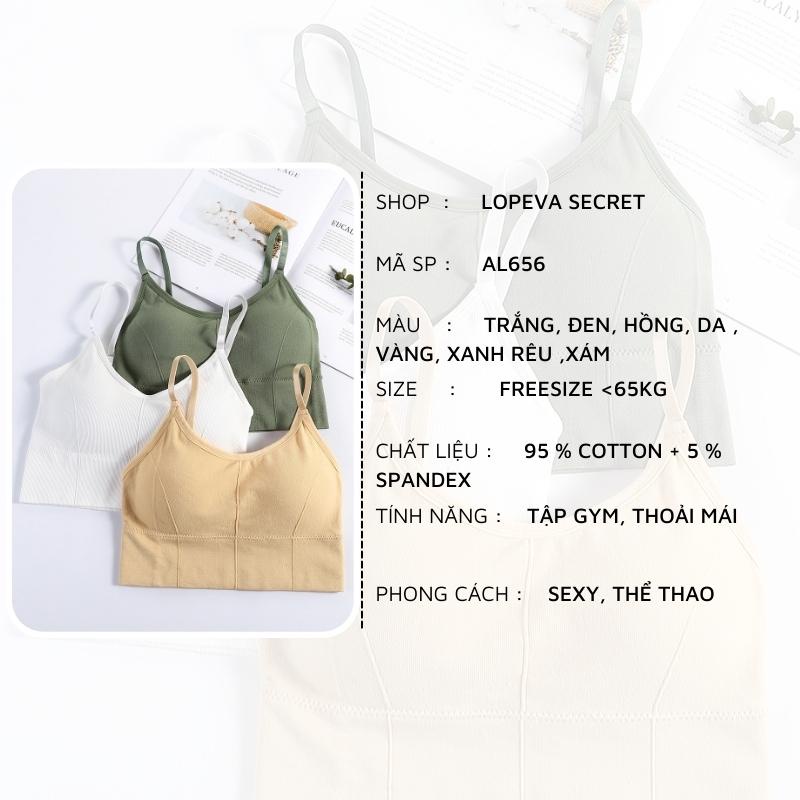 Áo Bra 2 Dây Mảnh Có Mút Ngực Tập Gym LOPEVA SECRET AL56