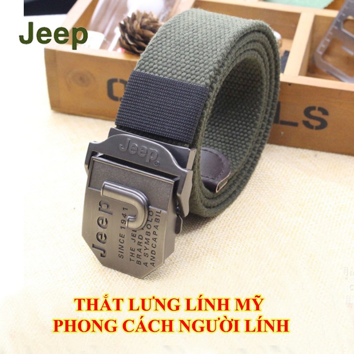 Dây Nịt, Thắt Lưng Nam JEEP Vải Dù Cao Cấp