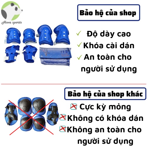 Bộ bảo hộ gấu trúc và mũ bảo hiểm dành cho chơi trượt ván, trượt patin, đạp xe dành cho trẻ dưới 15 tuổi