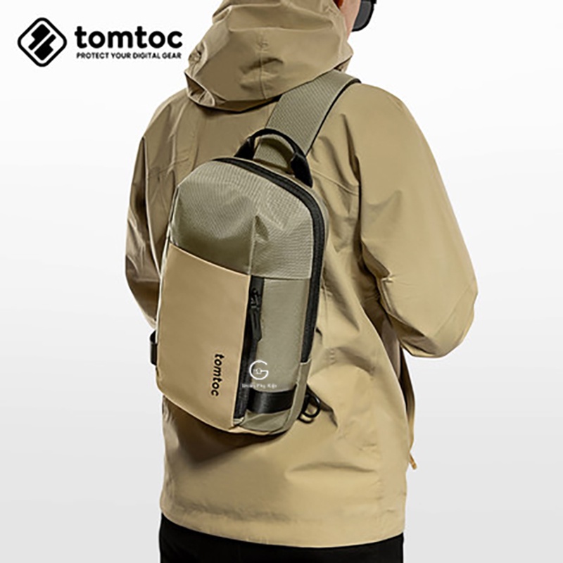 Túi Đeo Tomtoc 7L Vải Tái Chế Dành Cho iPad/Tablet 11inch Khaki - Hàng Chính Hãng