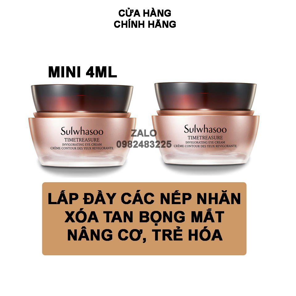 Kem mắt Thông đỏ Sulwhasoo Timetreasure Invigorating Eye Cream giúp giảm nhăn, giảm thâm, xóa bọng mắt