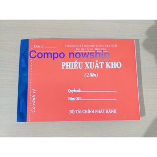  Compo 10 quyển phiếu xuất kho  nhập kho 2 liên 3 liên khổ A5 