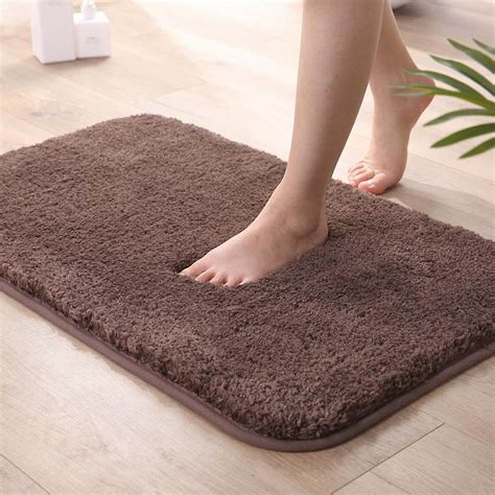 Thảm lau chân LEN MỊN thấm hút tốt KHỔ 40*60cm chống trơn trượt hình bàn chân, giao màu ngẫu nhiên