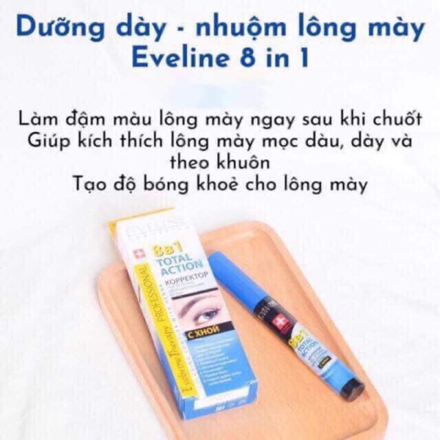 Mascara dưỡng lông mày Eveline 8in1