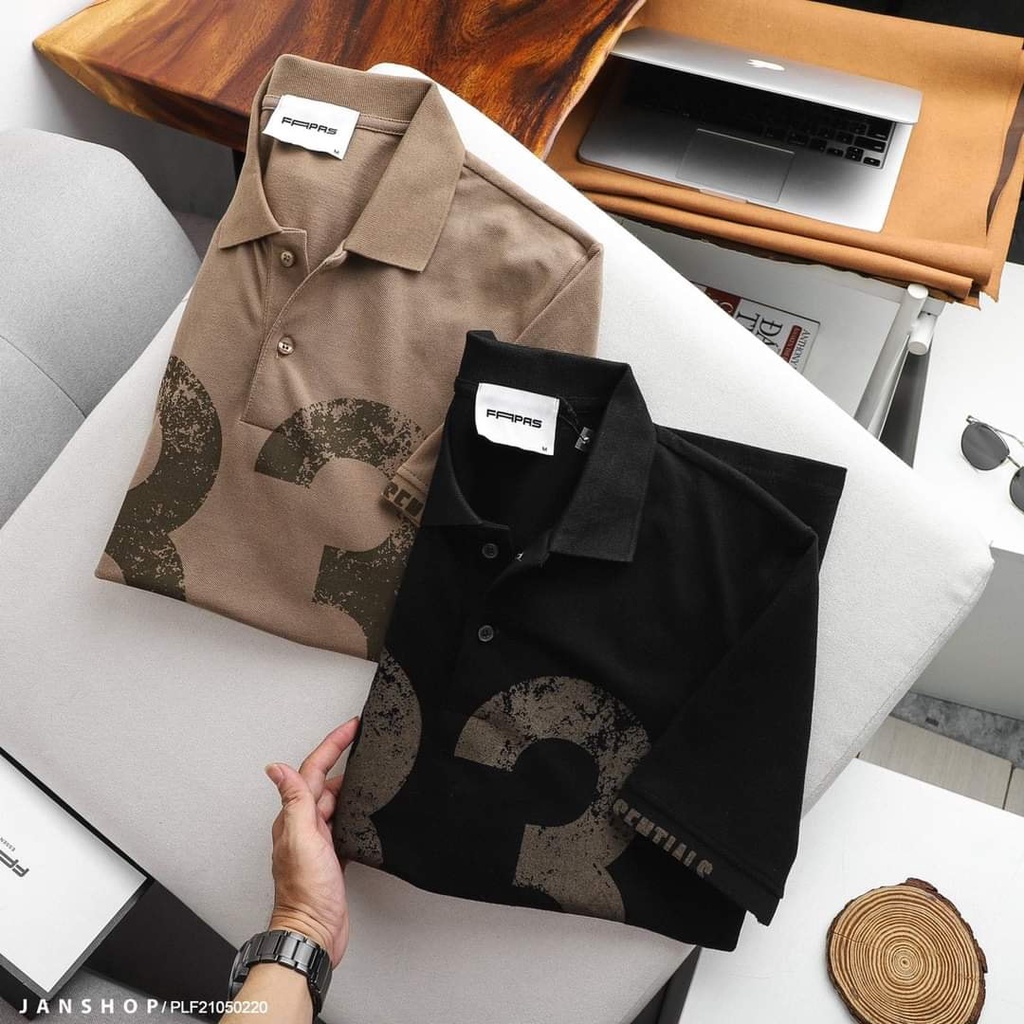 Áo Polo Nam Fapas Số 33, Áo Thun Có Cổ Cao Cấp Cotton Co Giãn Thoáng Mát