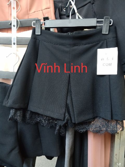 Quần giả váy pha ren( kèm ảnh shop chụp) | BigBuy360 - bigbuy360.vn
