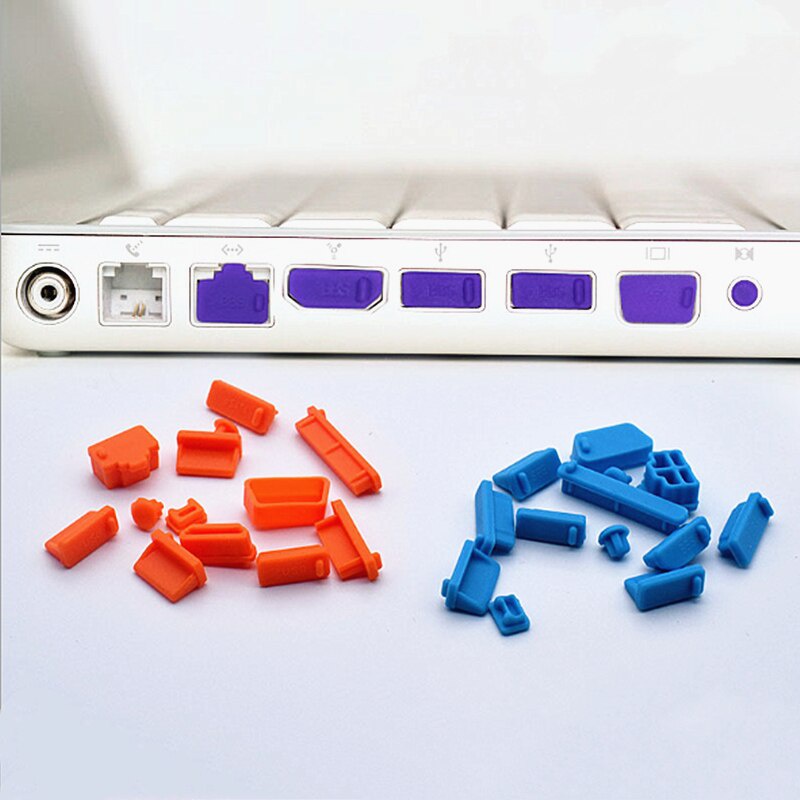 Bộ 16 nút bịt chống bụi bằng silicon nhiều màu cho laptop máy tính
