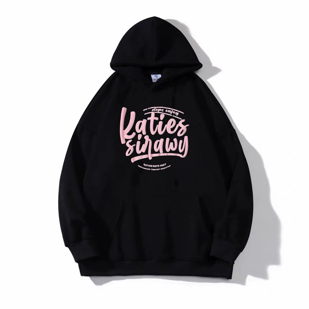 Áo Hoodie Nữ Nỉ Ngoại Form Rộng Nam Nữ Unisex Dáng Oversize Hình In KATIES