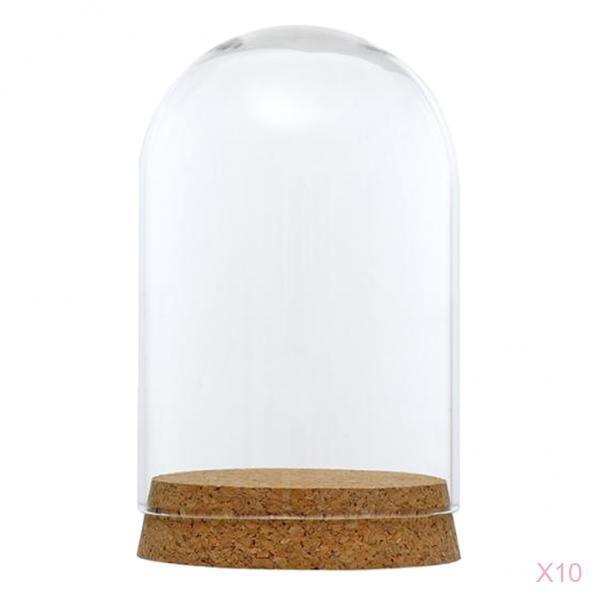 Set 10 đế gỗ bần kích thước 8x12cm trang trí lọ thủy tinh