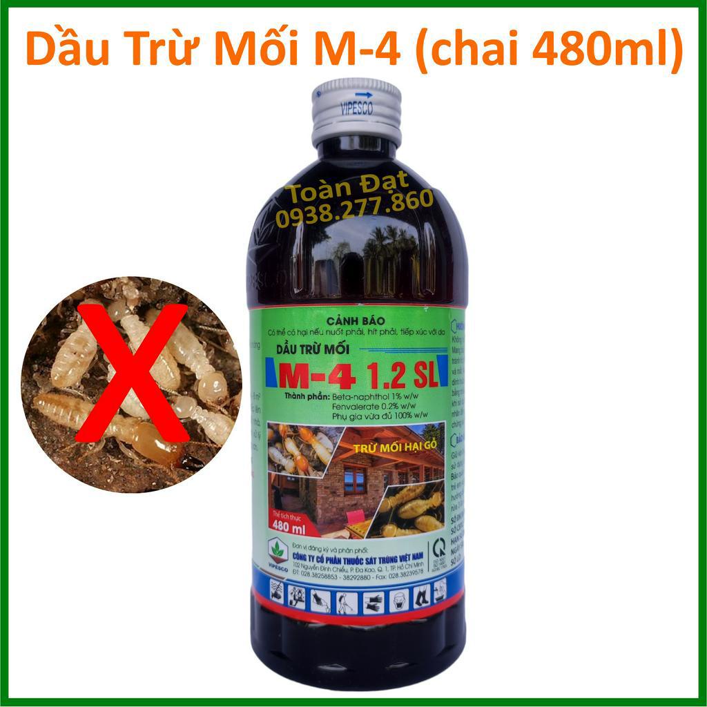 Dầu Trừ Mối M4 chai 480ml, dung dịch trừ mối M-4 giúp phòng và diệt mối, bảo vệ nhà cửa