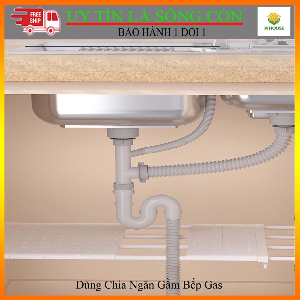 Kệ Chia Ngăn Tủ Quần Áo, Tủ Giày, Tủ Bếp Không Khoan Đục Loại Cao Cấp, Giá Đỡ Đồ Dự Phòng