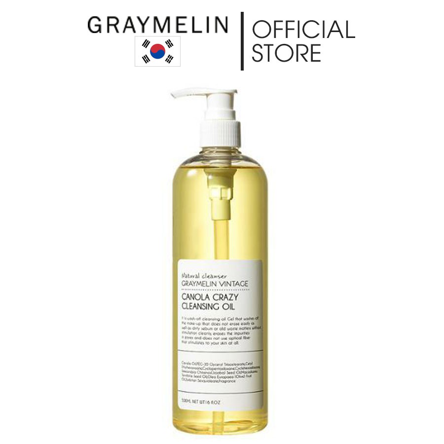 Dầu tẩy trang hoa cải Graymelin Vintage - Canola Crazy Cleansing Oil 500ml