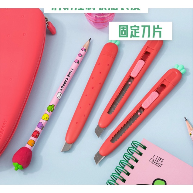 Dao rọc giấy mini hình cà rốt, dâu tây dễ thương