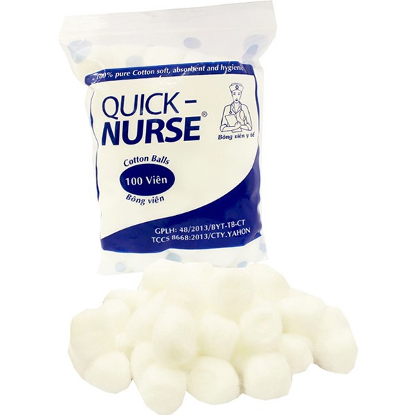 Bông Nút Tai (Bịch 100 Viên) Tiện Lợi Quick Nurse