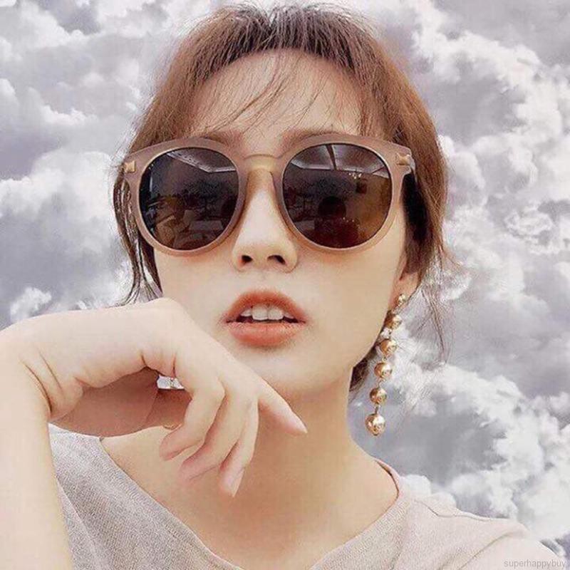 Kính mát gọng tròn phong cách retro thời trang cho nữ