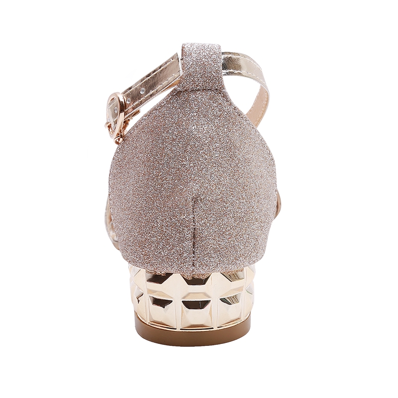 Giày sandal nữ hở ngón màu vàng
