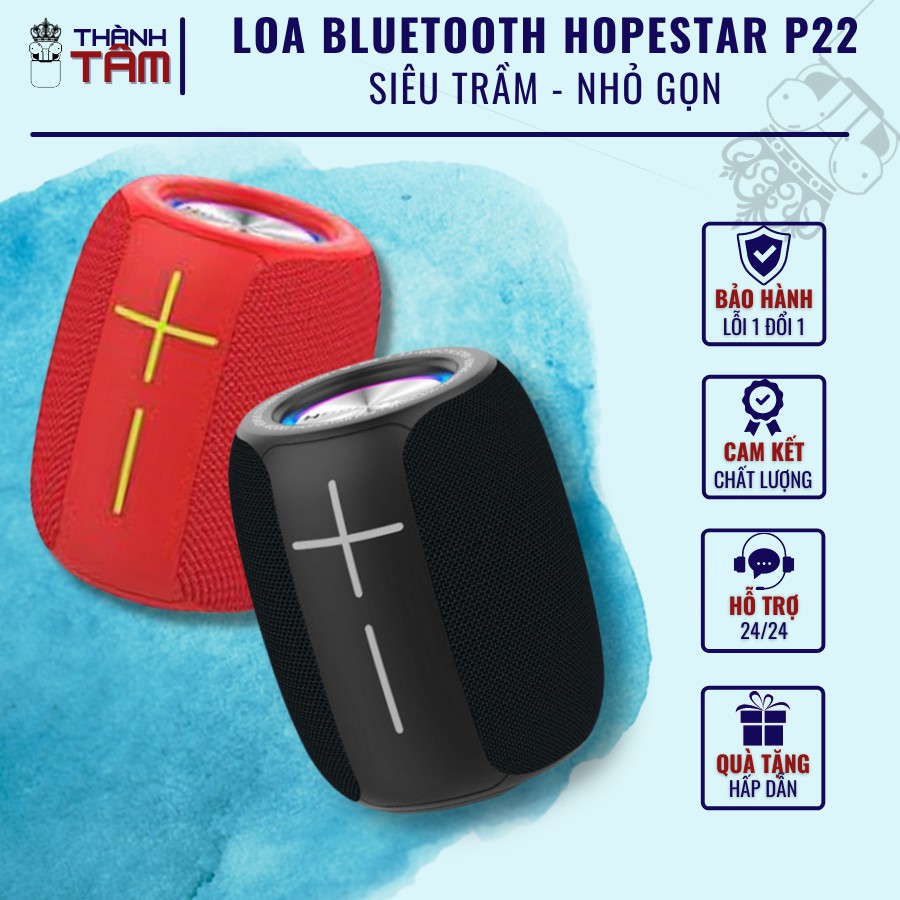 Loa Bluetooth HOPESTAR P22, Loa không dây mini, siêu trầm nhỏ gọn