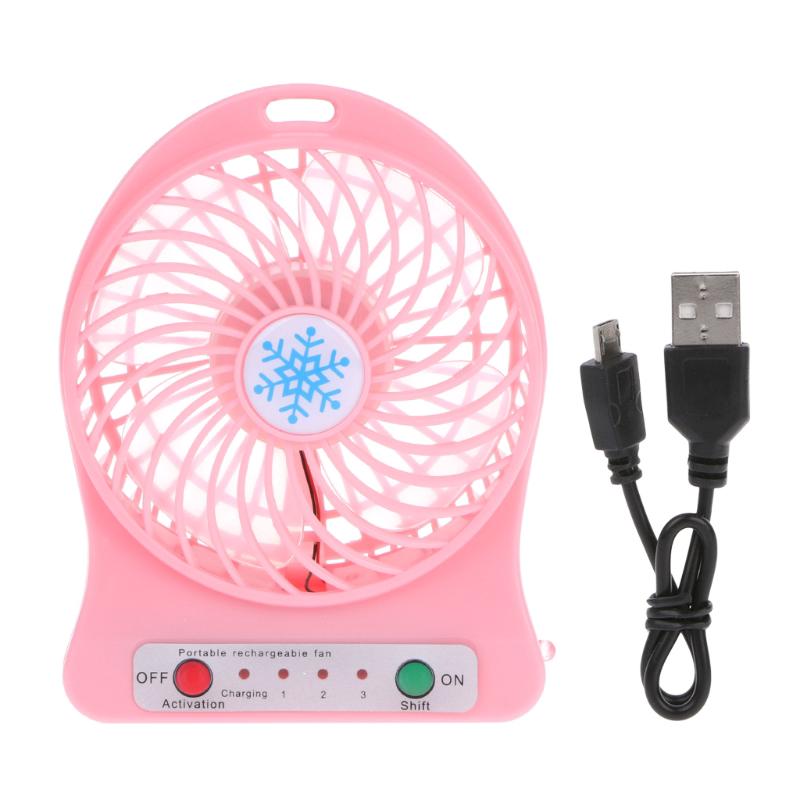 Quạt Usb Mini Để Bàn Gắn Kèm Đèn Led
