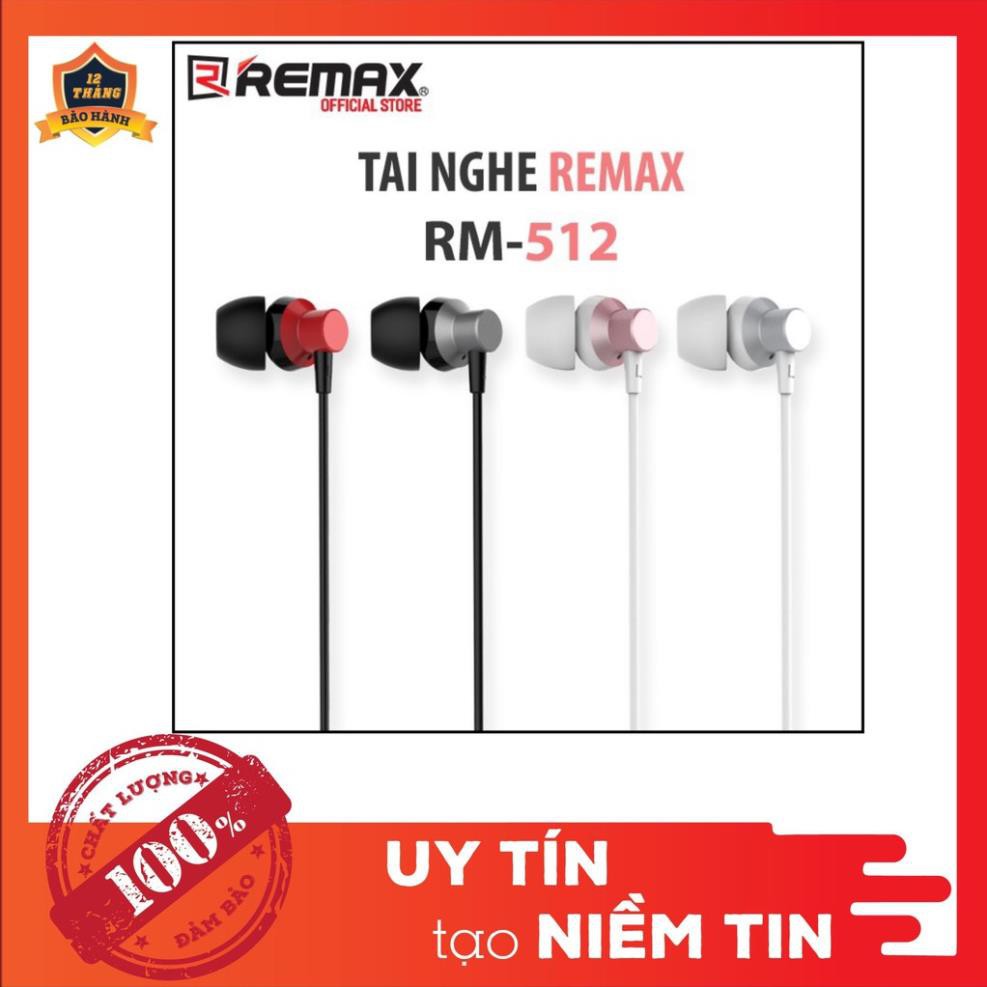 LTP2006 [Chính Hãng] Tai nghe Remax Metal RM-512  mic BH 12 Tháng