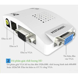 [SIÊU RẺ] Bộ chuyển đổi vga sang av, svideo [HOT 2019]