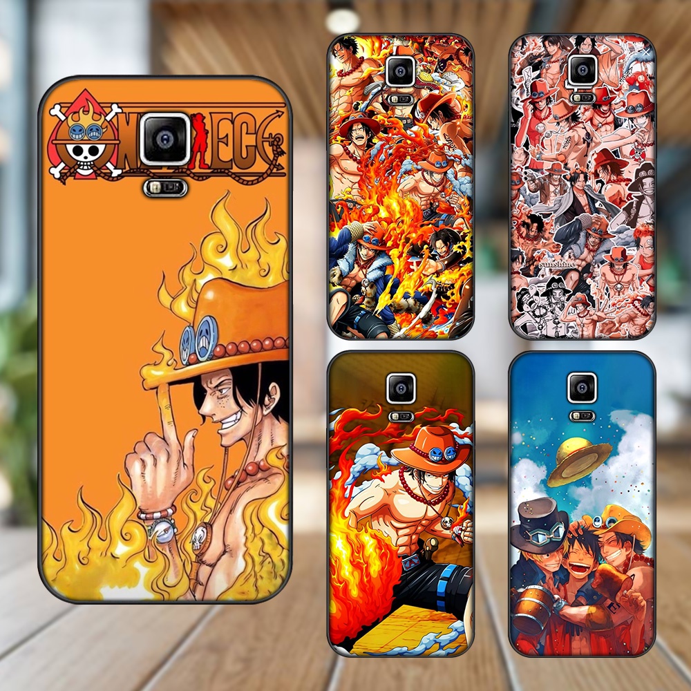 Ốp lưng Samsung Note 4 viền đen in hình Ace One Piece