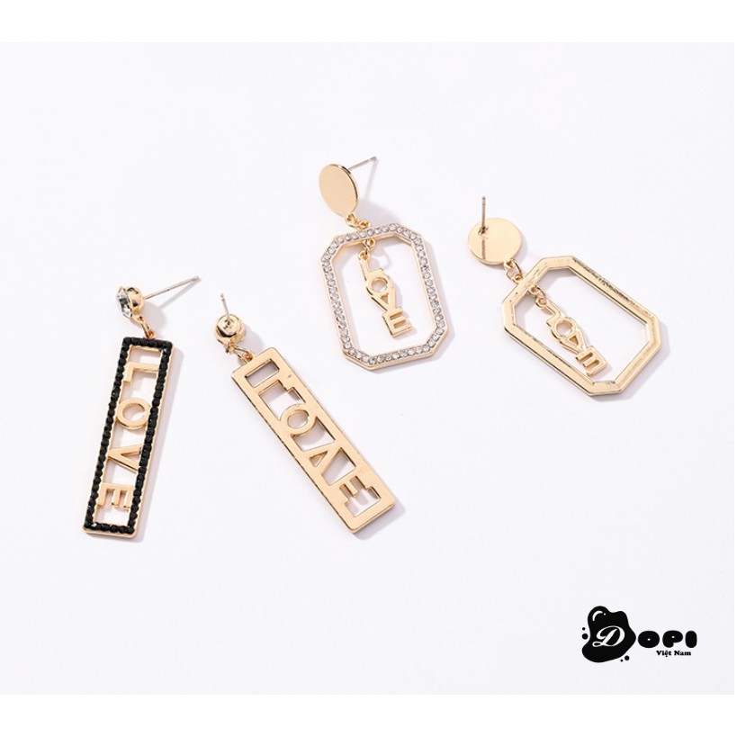 Bông tai hình học cá tính